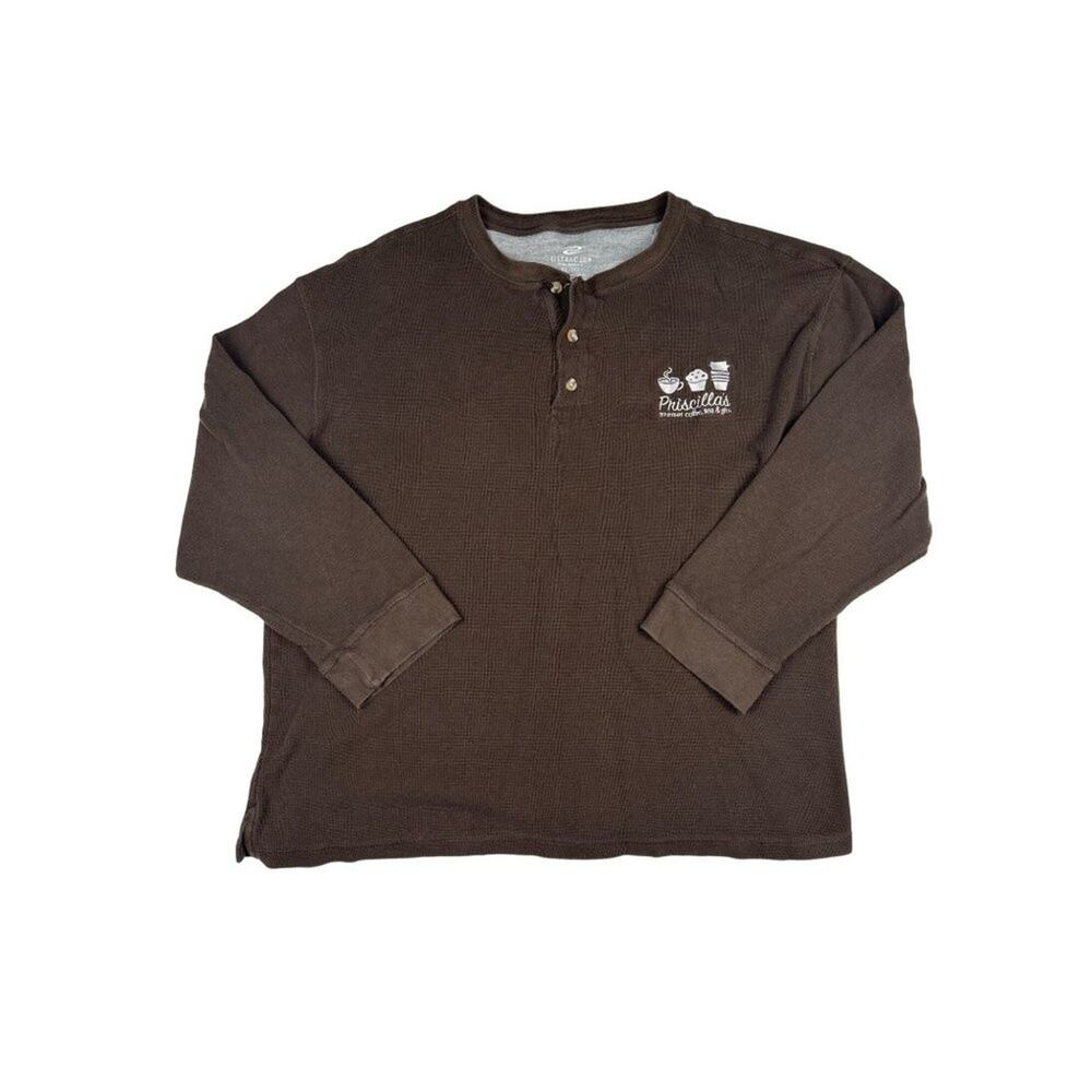 Ultra Club Mini Thermal Priscillas Gourmet Coffee Long Sleeve Top in Brown